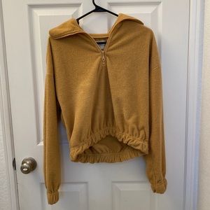 urban outfitters zip up teddy bear sweater